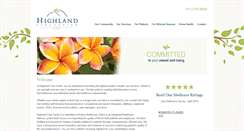 Desktop Screenshot of highlandcarecenter.com